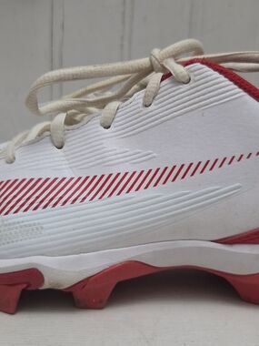 Nike Diamond Clutch Baseball Cleats - Men's Size 7 -White & Red
